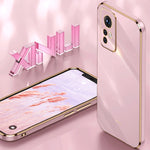 Custodia per telefono in TPU elettrolitico 6D con bordo dritto XINLI, For Xiaomi 12, For Xiaomi 12T Pro, For Xiaomi 12 Lite