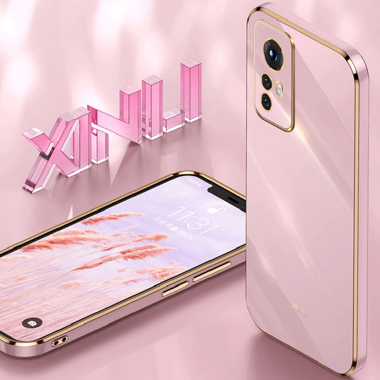 Custodia per telefono in TPU elettrolitico 6D con bordo dritto XINLI, For Xiaomi 12, For Xiaomi 12T Pro, For Xiaomi 12 Lite
