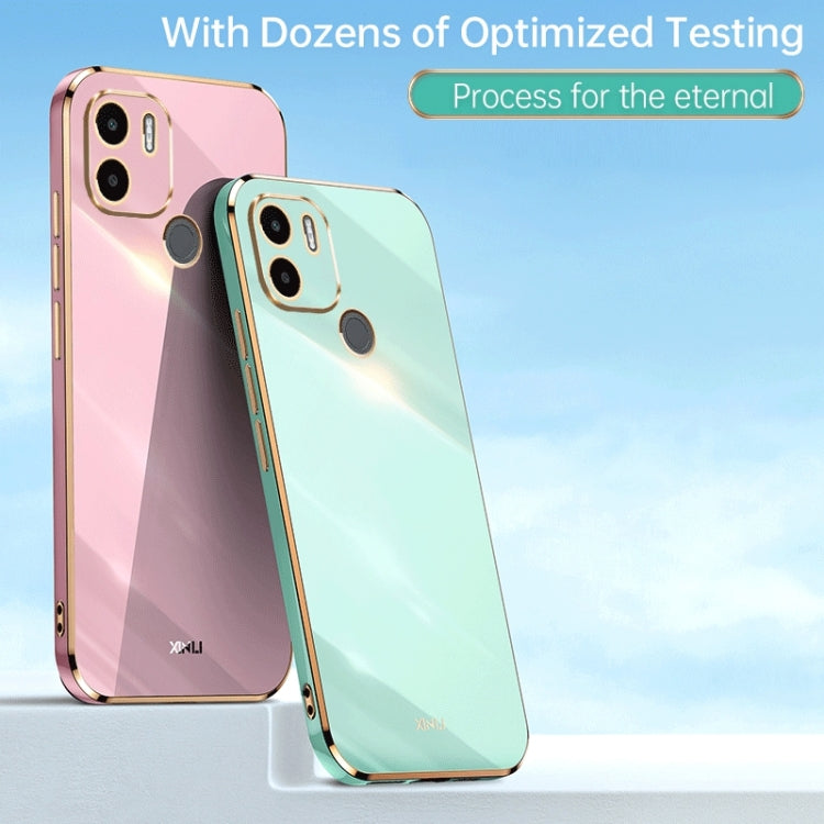 Custodia per telefono in TPU elettrolitico 6D con bordo dritto XINLI, For Xiaomi Redmi A1+, For Xiaomi Redmi 10A, For Xiaomi Redmi 10C