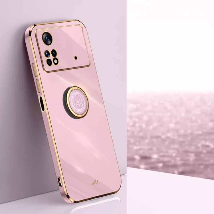 XINLI custodia per telefono in TPU elettrolitico con bordo dritto 6D con supporto per anello, For Xiaomi Poco X4 Pro 5G, For Xiaomi Civi 2, For Xiaomi 13