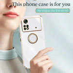 XINLI custodia per telefono in TPU elettrolitico con bordo dritto 6D con supporto per anello, For Xiaomi Poco X4 Pro 5G, For Xiaomi Civi 2, For Xiaomi 13