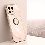 XINLI custodia per telefono in TPU elettrolitico con bordo dritto 6D con supporto per anello, For Xiaomi Poco X4 Pro 5G, For Xiaomi Civi 2, For Xiaomi 13
