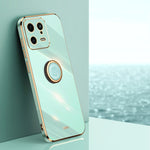 XINLI custodia per telefono in TPU elettrolitico con bordo dritto 6D con supporto per anello, For Xiaomi Poco X4 Pro 5G, For Xiaomi Civi 2, For Xiaomi 13