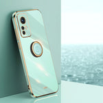XINLI custodia per telefono in TPU elettrolitico con bordo dritto 6D con supporto per anello, For Xiaomi 12, For Xiaomi 12T Pro, For Xiaomi 12 Lite