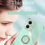 XINLI custodia per telefono in TPU elettrolitico con bordo dritto 6D con supporto per anello, For Xiaomi Redmi Note 12 China, For Xiaomi Redmi Note 12 Pro 5G China, For Xiaomi Redmi Note 12 Pro+ China