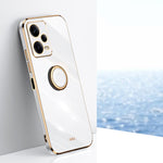 XINLI custodia per telefono in TPU elettrolitico con bordo dritto 6D con supporto per anello, For Xiaomi Redmi Note 12 China, For Xiaomi Redmi Note 12 Pro 5G China, For Xiaomi Redmi Note 12 Pro+ China