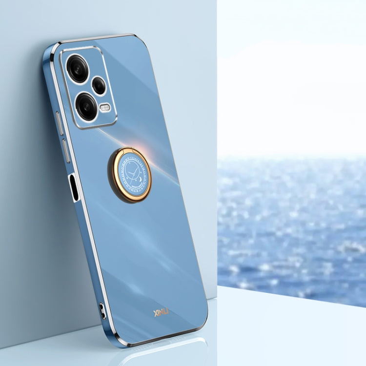 XINLI custodia per telefono in TPU elettrolitico con bordo dritto 6D con supporto per anello, For Xiaomi Redmi Note 12 China, For Xiaomi Redmi Note 12 Pro 5G China, For Xiaomi Redmi Note 12 Pro+ China