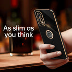 XINLI custodia per telefono in TPU elettrolitico con bordo dritto 6D con supporto per anello, For Xiaomi Redmi Note 11 4G Foreign, For Xiaomi Redmi Note 11E, For Xiaomi Redmi Note 11 Pro 4G/5G Foreign
