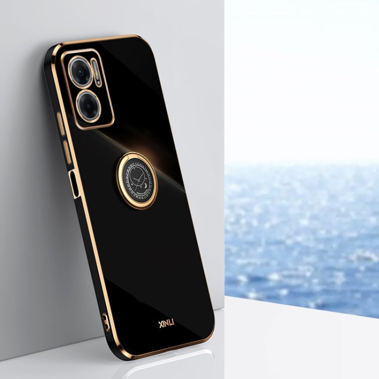 XINLI custodia per telefono in TPU elettrolitico con bordo dritto 6D con supporto per anello, For Xiaomi Redmi Note 11 4G Foreign, For Xiaomi Redmi Note 11E, For Xiaomi Redmi Note 11 Pro 4G/5G Foreign