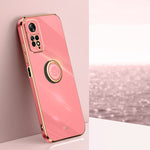 XINLI custodia per telefono in TPU elettrolitico con bordo dritto 6D con supporto per anello, For Xiaomi Redmi Note 11 4G Foreign, For Xiaomi Redmi Note 11E, For Xiaomi Redmi Note 11 Pro 4G/5G Foreign