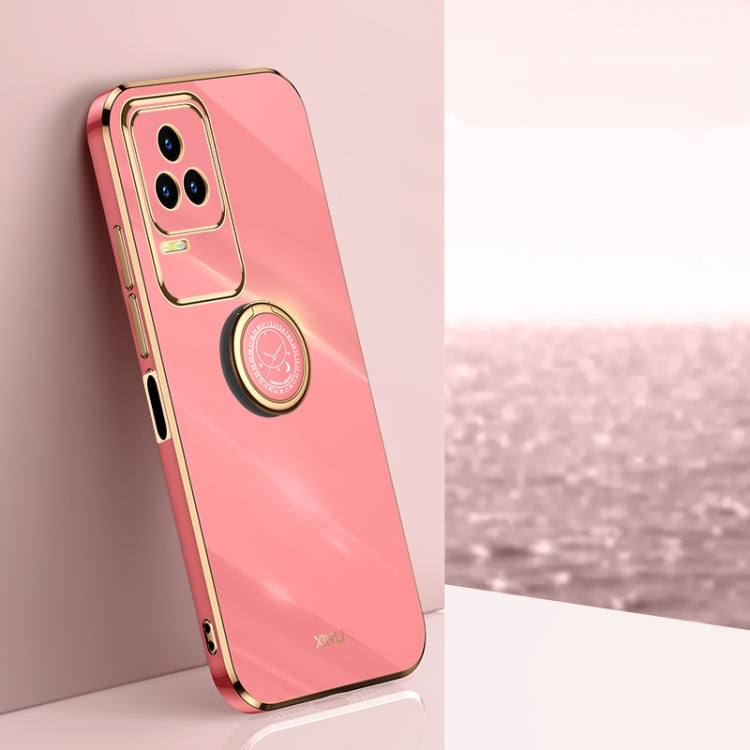 XINLI custodia per telefono in TPU elettrolitico con bordo dritto 6D con supporto per anello, For Xiaomi Redmi Note 11T Pro, For Xiaomi Redmi K50, For Xiaomi Redmi K50 Ultra