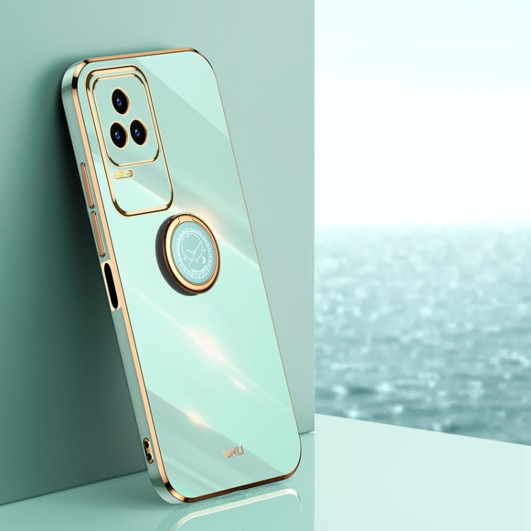 XINLI custodia per telefono in TPU elettrolitico con bordo dritto 6D con supporto per anello, For Xiaomi Redmi Note 11T Pro, For Xiaomi Redmi K50, For Xiaomi Redmi K50 Ultra