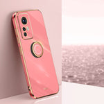 XINLI custodia per telefono in TPU elettrolitico con bordo dritto 6D con supporto per anello, For Xiaomi Redmi Note 11T Pro, For Xiaomi Redmi K50, For Xiaomi Redmi K50 Ultra