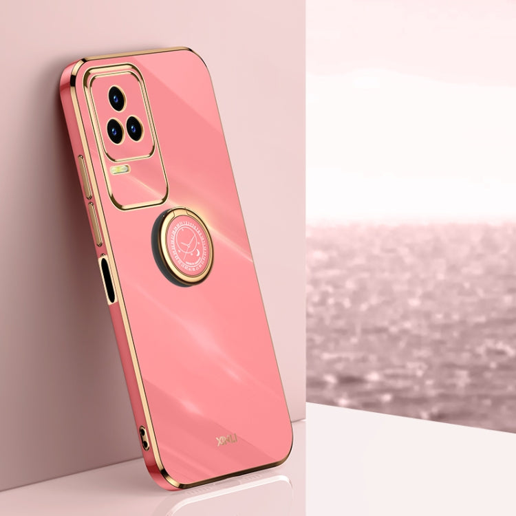 XINLI custodia per telefono in TPU elettrolitico con bordo dritto 6D con supporto per anello, For Xiaomi Redmi K50 Pro, For Xiaomi Redmi K50 Gaming, For Xiaomi Redmi A1 4G