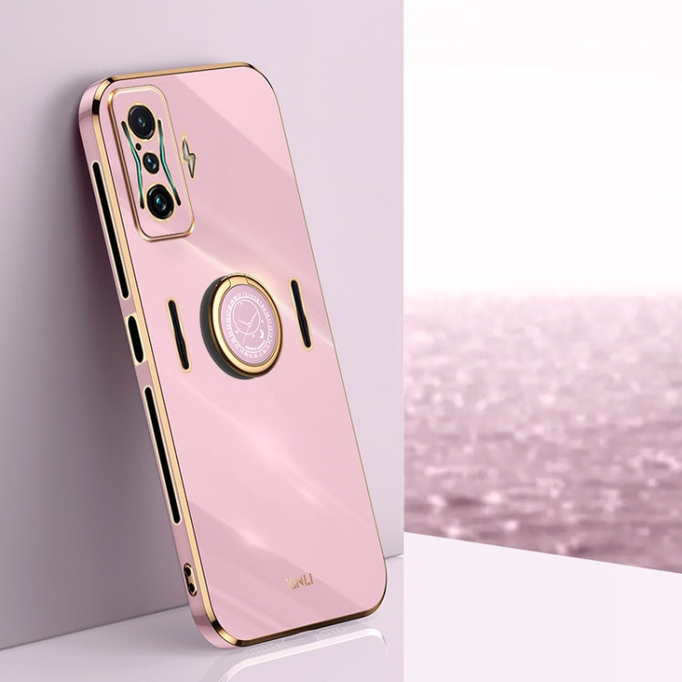 XINLI custodia per telefono in TPU elettrolitico con bordo dritto 6D con supporto per anello, For Xiaomi Redmi K50 Pro, For Xiaomi Redmi K50 Gaming, For Xiaomi Redmi A1 4G