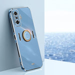 XINLI custodia per telefono in TPU elettrolitico con bordo dritto 6D con supporto per anello, For Xiaomi Redmi K50 Pro, For Xiaomi Redmi K50 Gaming, For Xiaomi Redmi A1 4G