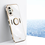 XINLI custodia per telefono in TPU elettrolitico con bordo dritto 6D con supporto per anello, For Xiaomi Redmi K50 Pro, For Xiaomi Redmi K50 Gaming, For Xiaomi Redmi A1 4G