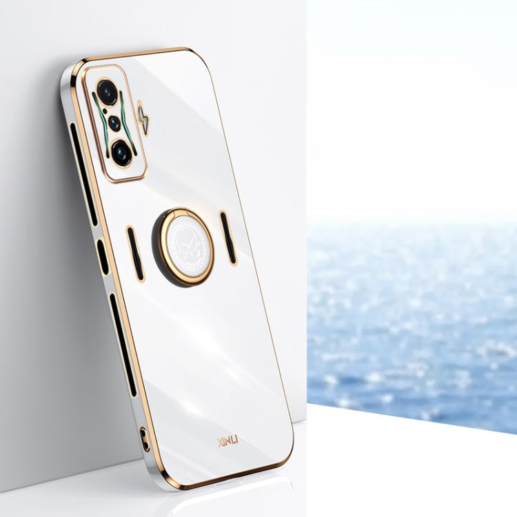 XINLI custodia per telefono in TPU elettrolitico con bordo dritto 6D con supporto per anello, For Xiaomi Redmi K50 Pro, For Xiaomi Redmi K50 Gaming, For Xiaomi Redmi A1 4G