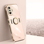 XINLI custodia per telefono in TPU elettrolitico con bordo dritto 6D con supporto per anello, For Xiaomi Redmi K50 Pro, For Xiaomi Redmi K50 Gaming, For Xiaomi Redmi A1 4G