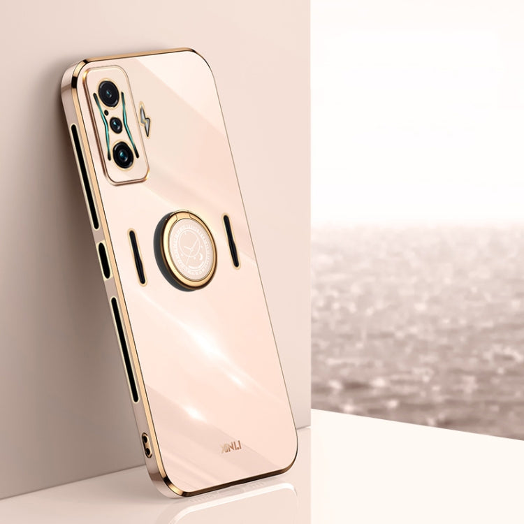 XINLI custodia per telefono in TPU elettrolitico con bordo dritto 6D con supporto per anello, For Xiaomi Redmi K50 Pro, For Xiaomi Redmi K50 Gaming, For Xiaomi Redmi A1 4G
