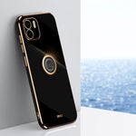XINLI custodia per telefono in TPU elettrolitico con bordo dritto 6D con supporto per anello, For Xiaomi Redmi K50 Pro, For Xiaomi Redmi K50 Gaming, For Xiaomi Redmi A1 4G