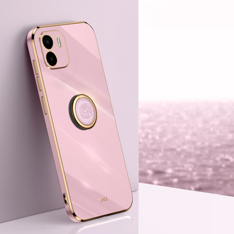 XINLI custodia per telefono in TPU elettrolitico con bordo dritto 6D con supporto per anello, For Xiaomi Redmi K50 Pro, For Xiaomi Redmi K50 Gaming, For Xiaomi Redmi A1 4G