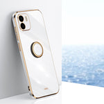 XINLI custodia per telefono in TPU elettrolitico con bordo dritto 6D con supporto per anello, For Xiaomi Redmi K50 Pro, For Xiaomi Redmi K50 Gaming, For Xiaomi Redmi A1 4G
