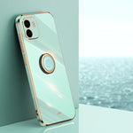 XINLI custodia per telefono in TPU elettrolitico con bordo dritto 6D con supporto per anello, For Xiaomi Redmi K50 Pro, For Xiaomi Redmi K50 Gaming, For Xiaomi Redmi A1 4G