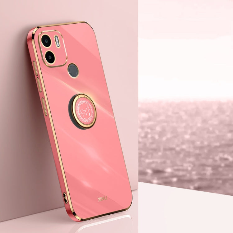 XINLI custodia per telefono in TPU elettrolitico con bordo dritto 6D con supporto per anello, For Xiaomi Redmi A1+, For Xiaomi Redmi 10A, For Xiaomi Redmi 10C