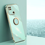 XINLI custodia per telefono in TPU elettrolitico con bordo dritto 6D con supporto per anello, For Xiaomi Redmi A1+, For Xiaomi Redmi 10A, For Xiaomi Redmi 10C