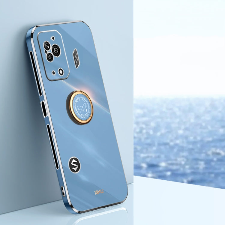 XINLI custodia per telefono in TPU elettrolitico con bordo dritto 6D con supporto per anello, For Xiaomi Black Shark 5, For Xiaomi Black Shark 5 Pro