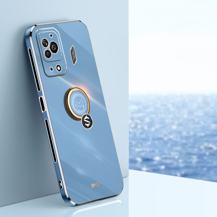 XINLI custodia per telefono in TPU elettrolitico con bordo dritto 6D con supporto per anello, For Xiaomi Black Shark 5, For Xiaomi Black Shark 5 Pro