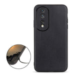 Cassa del telefono in vera pelle con trama in pelle di agnello con foro accurato, For Honor 80, For Honor 80 Pro, For Samsung Galaxy A54 5G