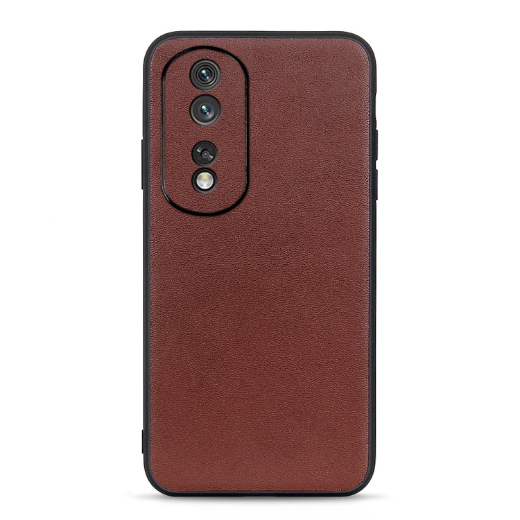 Cassa del telefono in vera pelle con trama in pelle di agnello con foro accurato, For Honor 80, For Honor 80 Pro, For Samsung Galaxy A54 5G