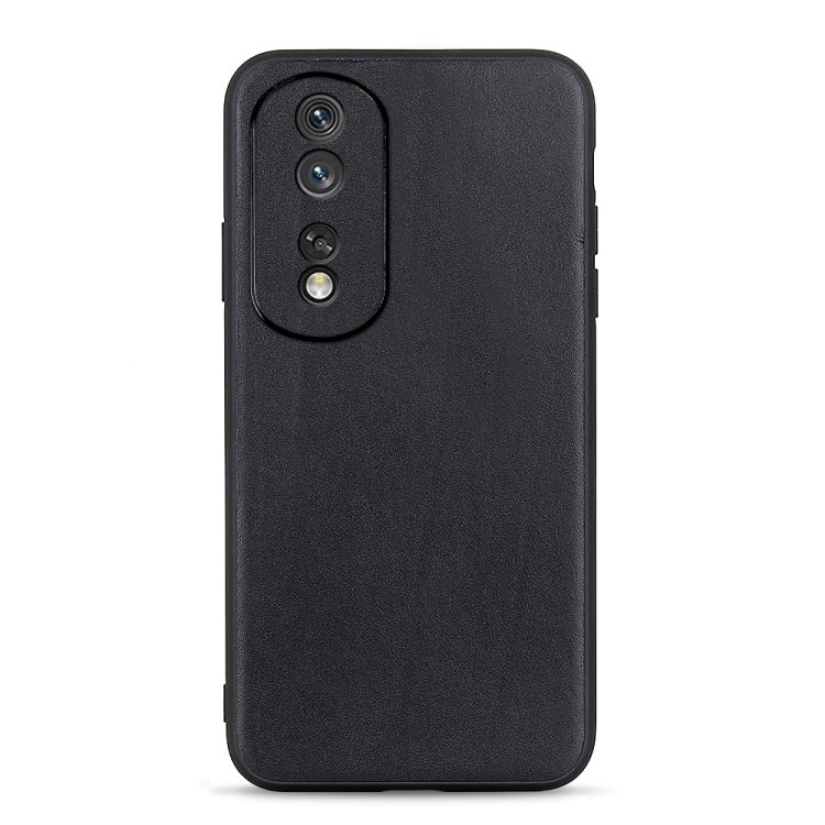 Cassa del telefono in vera pelle con trama in pelle di agnello con foro accurato, For Honor 80, For Honor 80 Pro, For Samsung Galaxy A54 5G