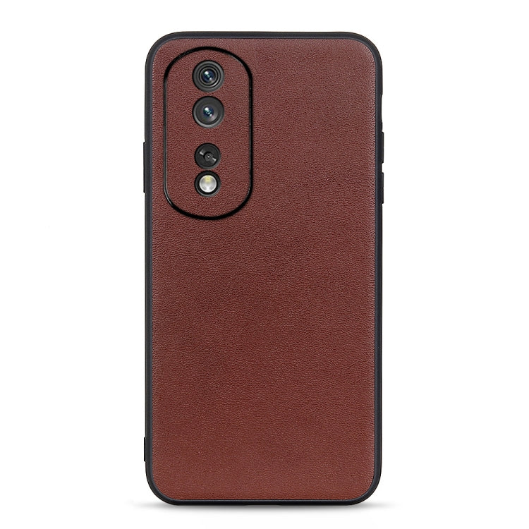 Cassa del telefono in vera pelle con trama in pelle di agnello con foro accurato, For Honor 80, For Honor 80 Pro, For Samsung Galaxy A54 5G