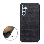 Custodia per telefono in vera pelle con trama di coccodrillo, For Samsung Galaxy A54 5G