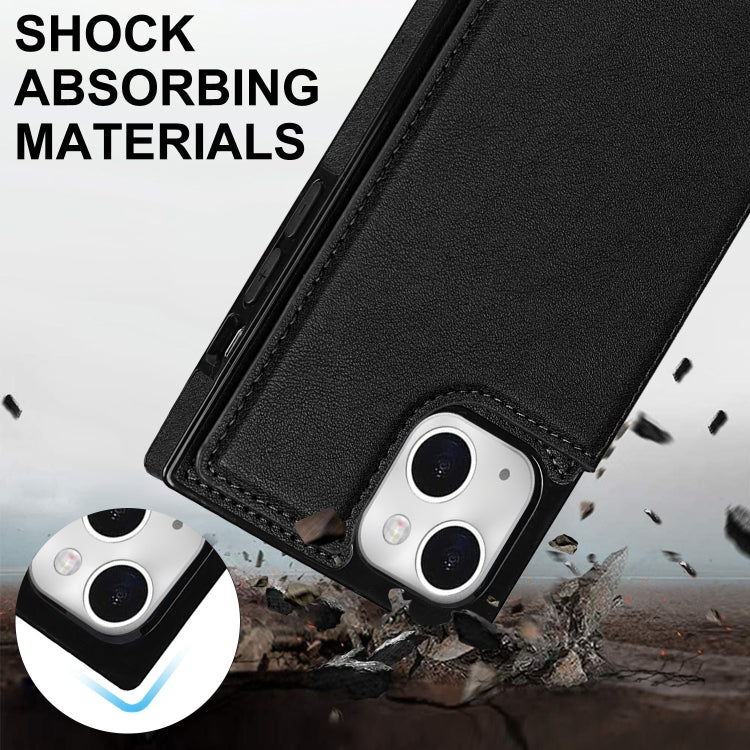 Custodia per telefono con portafoglio a portafoglio con doppia fibbia quadrata a tracolla, For iPhone 14, For iPhone 14 Plus, For iPhone 14 Pro, For iPhone 14 Pro Max