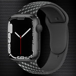 Cinturino in silicone in fibra di carbonio, For Apple Watch Ultra 49mm / Series 8&745mm / SE 2&6&SE&5&4 44mm / 3&2&1 42mm, For Apple Watch Series 8&7 41mm / SE&SE&5&4 40mm / 3&2&1 38mm