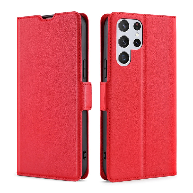 Custodia per telefono in pelle flip orizzontale con fibbia laterale ultrasottile, For Samsung Galaxy S23 Ultra, For Samsung Galaxy A04E, For Samsung Galaxy S23 5G, For Samsung Galaxy S23+ 5G