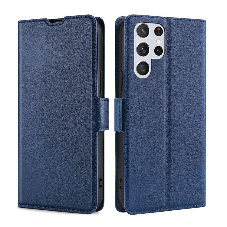 Custodia per telefono in pelle flip orizzontale con fibbia laterale ultrasottile, For Samsung Galaxy S23 Ultra, For Samsung Galaxy A04E, For Samsung Galaxy S23 5G, For Samsung Galaxy S23+ 5G