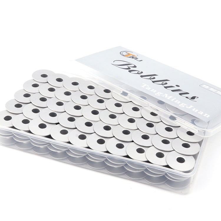 100 PCS Bobine per macchine da cucire elettriche Shuttle Core Bobine Stoccaggio Accessorio per utensili da cucito, Aluminum, Color Plastic