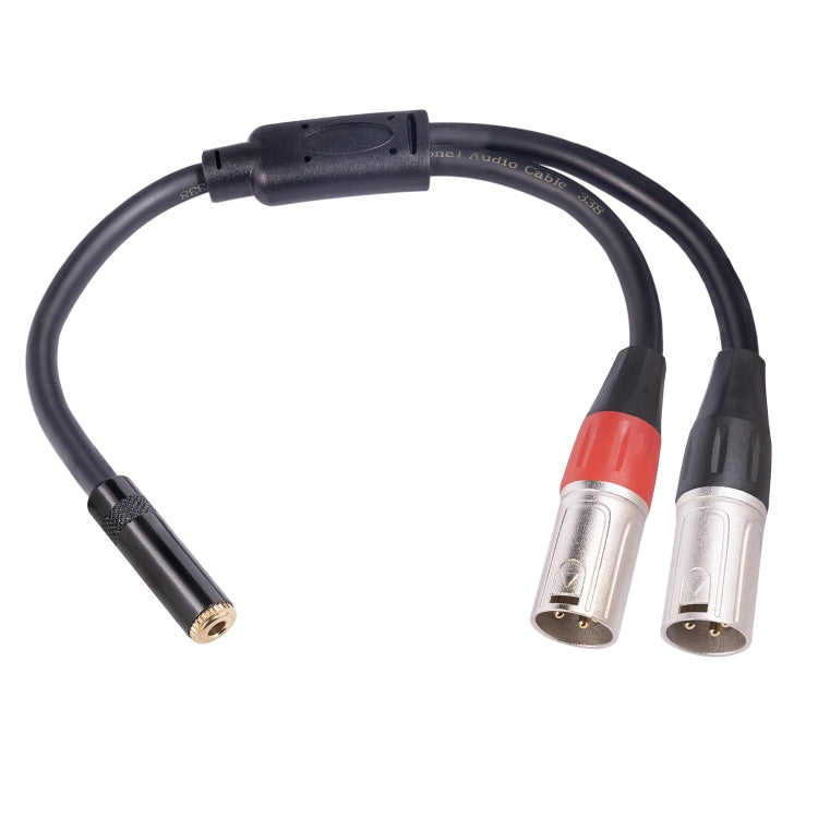 Cavo audio 3,5 mm femmina a doppio XLR maschio 30 cm