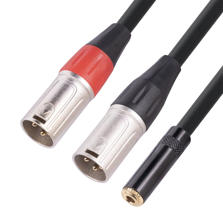 TC227YXK402-03 Cavo audio maschio da 3,5 mm femmina a doppio XLR a 3 pin, lunghezza: 30 cm, 3.5mm F to 2 x XLR M