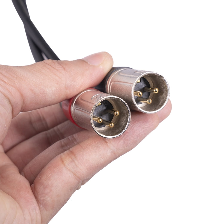 TC227YXK402-03 Cavo audio maschio da 3,5 mm femmina a doppio XLR a 3 pin, lunghezza: 30 cm, 3.5mm F to 2 x XLR M