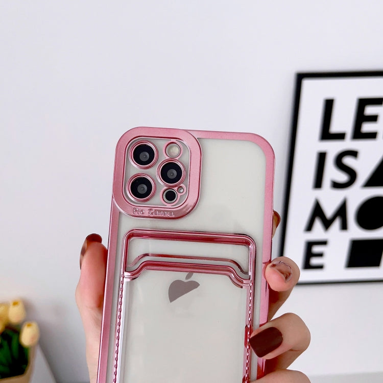 Custodia per telefono con slot per schede con cornice galvanica, For iPhone 13 Pro Max, For iPhone 12, For iPhone 12 Pro, For iPhone 12 Pro Max