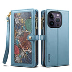 ESEBLE Star Series Lanyard Zipper Wallet Custodia in pelle RFID, For iPhone 14 Pro Max, For iPhone 14 Pro, For iPhone 14, For iPhone 14 Plus, For iPhone 13 Pro Max, For iPhone 13 Pro, For iPhone 13, For iPhone 12 Pro Max