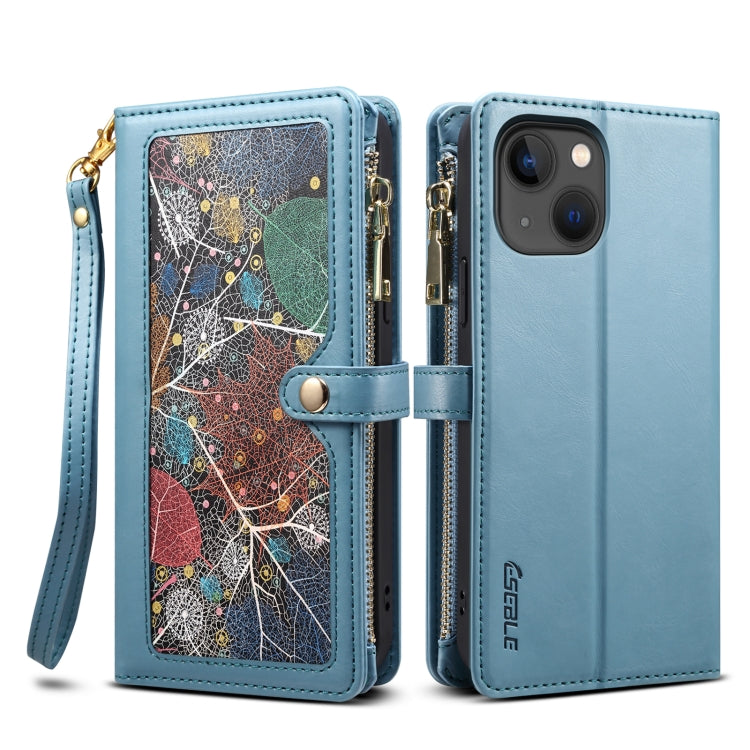 ESEBLE Star Series Lanyard Zipper Wallet Custodia in pelle RFID, For iPhone 14 Pro Max, For iPhone 14 Pro, For iPhone 14, For iPhone 14 Plus, For iPhone 13 Pro Max, For iPhone 13 Pro, For iPhone 13, For iPhone 12 Pro Max