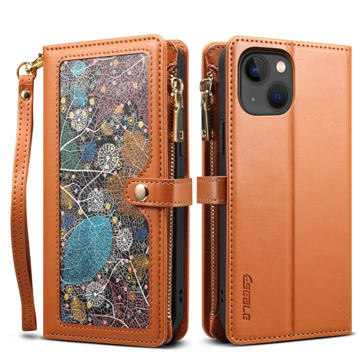 ESEBLE Star Series Lanyard Zipper Wallet Custodia in pelle RFID, For iPhone 14 Pro Max, For iPhone 14 Pro, For iPhone 14, For iPhone 14 Plus, For iPhone 13 Pro Max, For iPhone 13 Pro, For iPhone 13, For iPhone 12 Pro Max