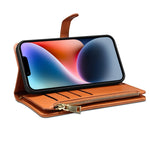 ESEBLE Star Series Lanyard Zipper Wallet Custodia in pelle RFID, For iPhone 12 Pro, For iPhone 12, For iPhone 11 Pro Max, For iPhone 11 Pro, For iPhone 11, For iPhone SE 2022 / SE 2020 / 8 / 7, For iPhone XS Max, For iPhone XS / X